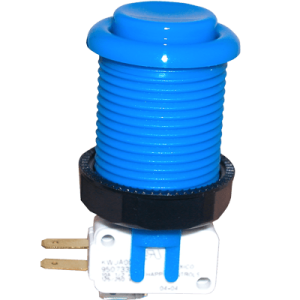 Blue Pushbutton w 187 Horizontal Microswitch