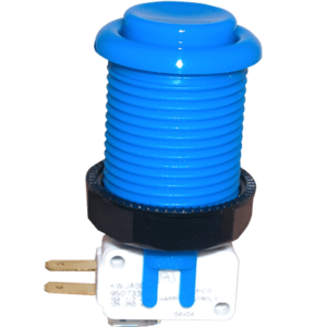 Blue Pushbutton w 187 Horizontal Microswitch