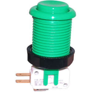 Green Pushbutton w 187 Horizontal Microswitch