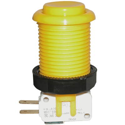 Yellow Pushbutton w 187 Horizontal Microswitch