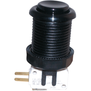 Black Pushbutton w 187 Horizontal Microswitch